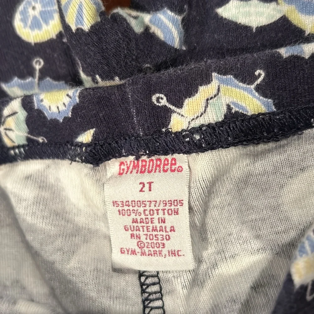 Gymboree Vintage 2003 Vacation Time Umbrella 100% cotton leggings Size 2T